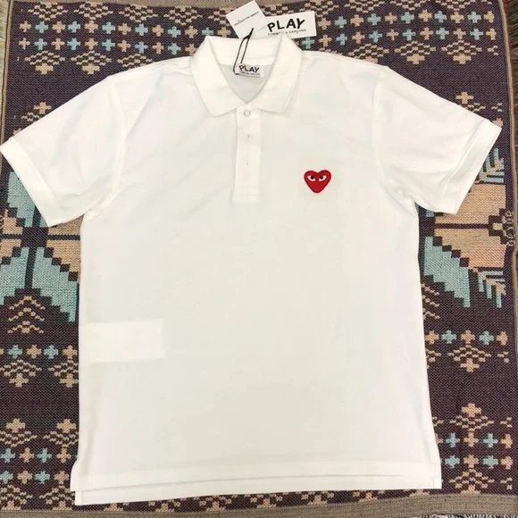 PLAY POLO RED EMBLEM white men - Picture 1 of 7